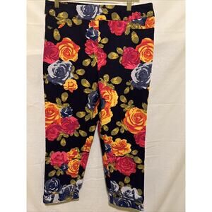 Soft Surroundings Women's Size Medium Floral Pants Multicolor High Rise NWT